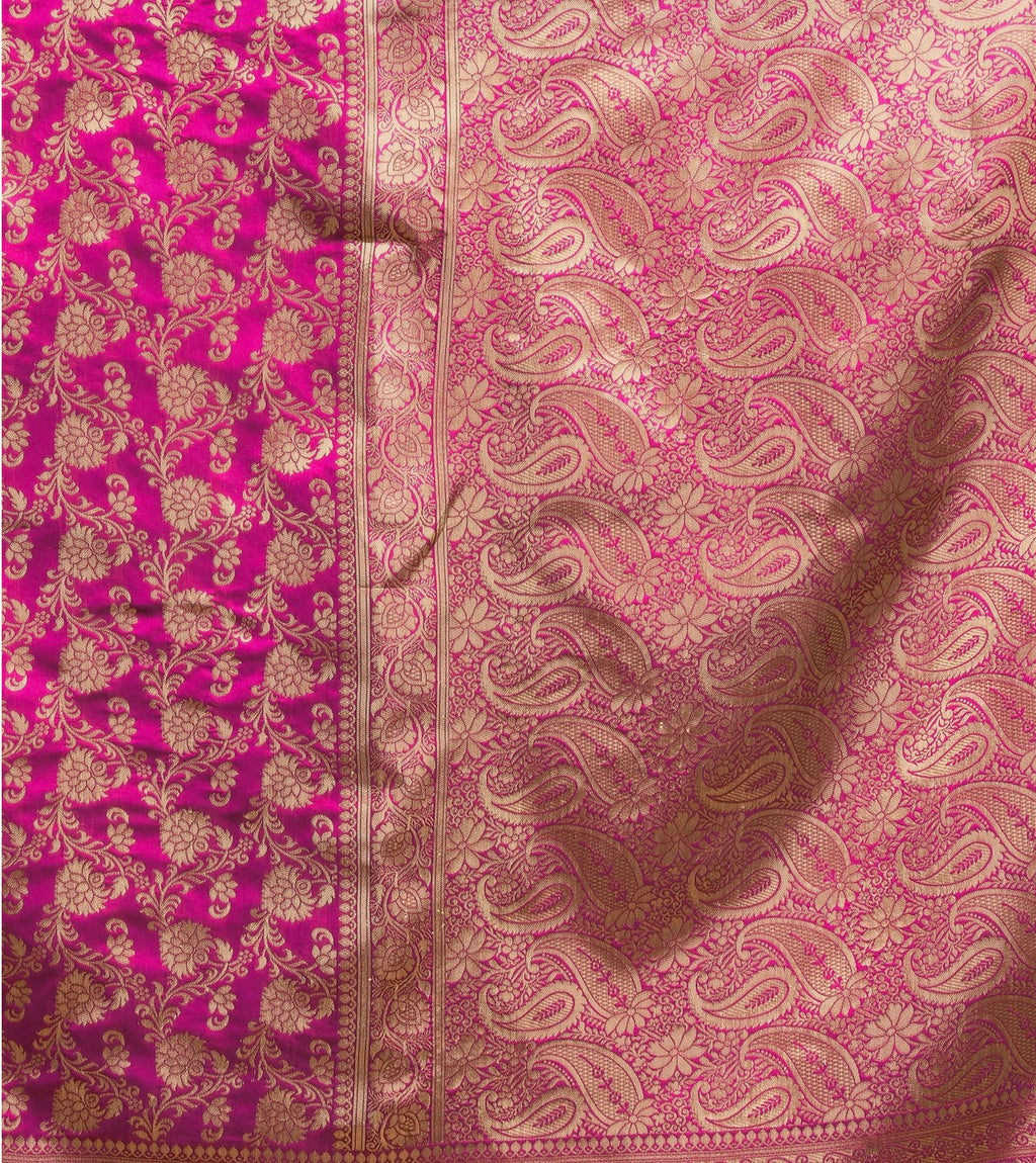 Deepika Singh Rani Pink Silk Woven Banarasi Saree