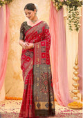 Red Silk Woven Patola Saree