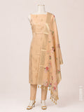 MERCERIZED COTTON ZARI BUTA WORK BANARASI SUIT WITH CHANDERI DUPATTA