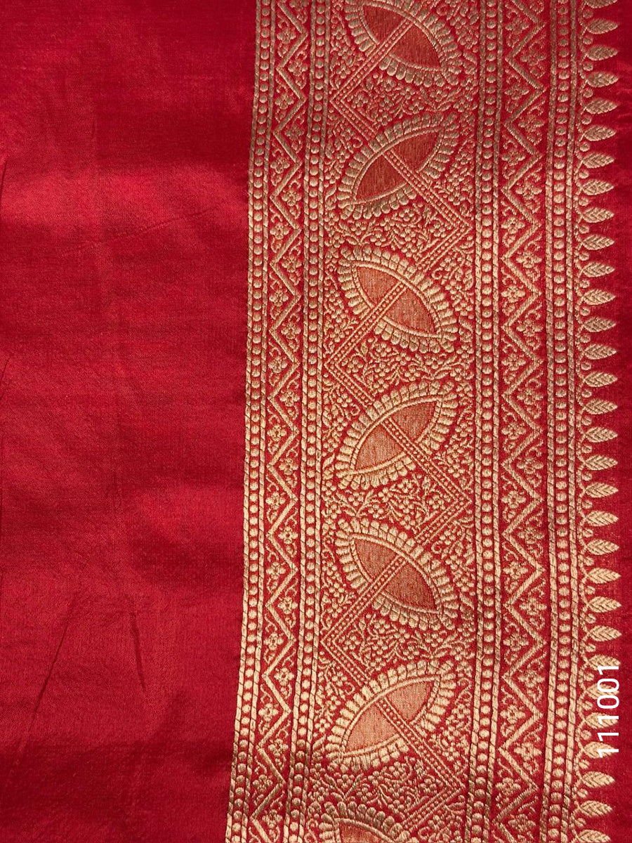 KATAN SILK ZARI JAAL WORK BANARASI SAREE
