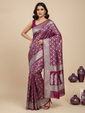 Katan Silk Zari Work Banarasi Saree