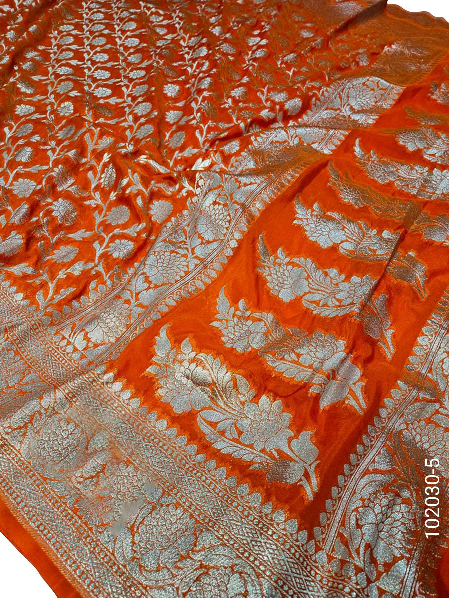 Katan Silk Zari Work Banarasi Saree